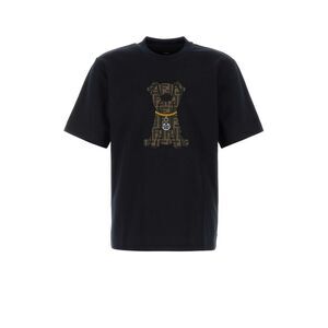 Fendi Men Black Cotton T-Shirt